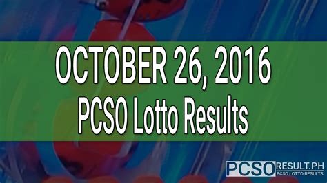 Swertres Results October 2016 .